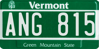 VT license plate ANG815