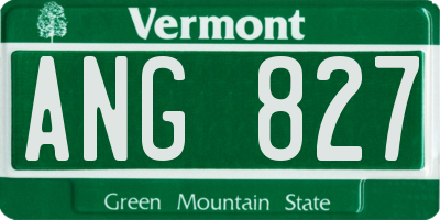 VT license plate ANG827