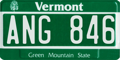 VT license plate ANG846