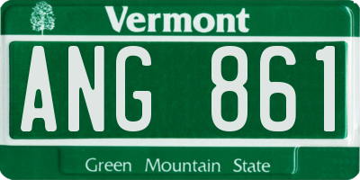 VT license plate ANG861
