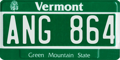 VT license plate ANG864