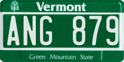 VT license plate ANG879