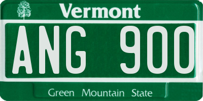 VT license plate ANG900