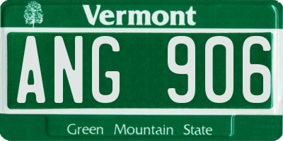 VT license plate ANG906