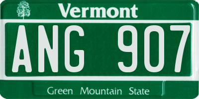 VT license plate ANG907