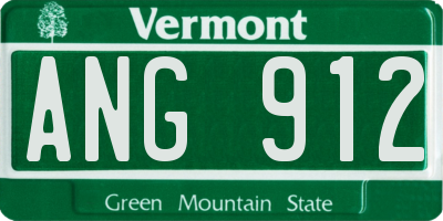 VT license plate ANG912