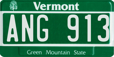 VT license plate ANG913