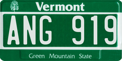 VT license plate ANG919