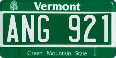 VT license plate ANG921