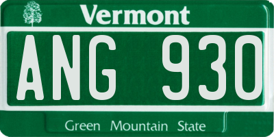 VT license plate ANG930