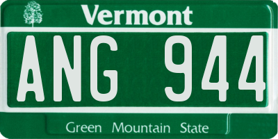 VT license plate ANG944