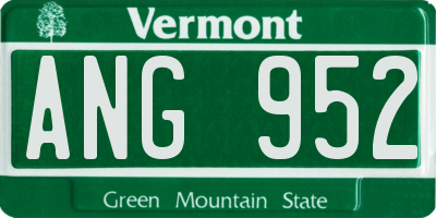 VT license plate ANG952
