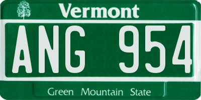 VT license plate ANG954