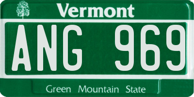 VT license plate ANG969