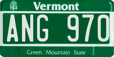 VT license plate ANG970
