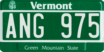 VT license plate ANG975