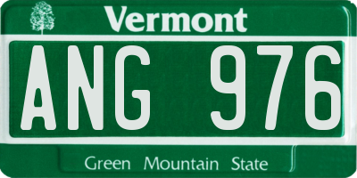 VT license plate ANG976