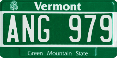 VT license plate ANG979