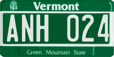 VT license plate ANH024