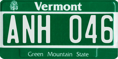 VT license plate ANH046