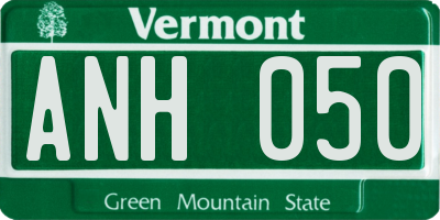 VT license plate ANH050