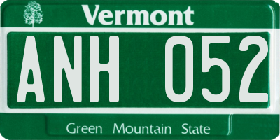 VT license plate ANH052