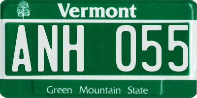 VT license plate ANH055