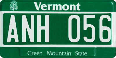 VT license plate ANH056