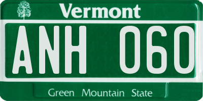 VT license plate ANH060