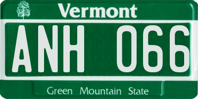 VT license plate ANH066