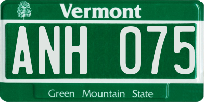 VT license plate ANH075