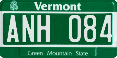 VT license plate ANH084