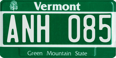 VT license plate ANH085