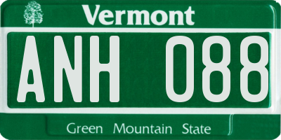 VT license plate ANH088