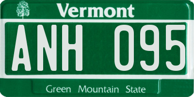 VT license plate ANH095