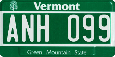 VT license plate ANH099