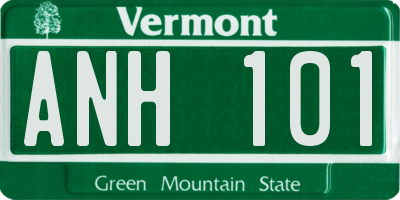 VT license plate ANH101