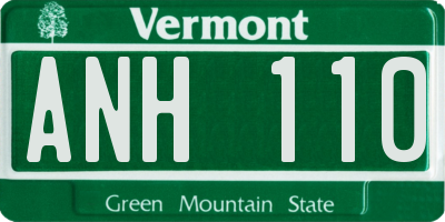 VT license plate ANH110