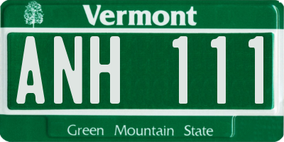 VT license plate ANH111