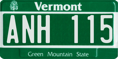VT license plate ANH115