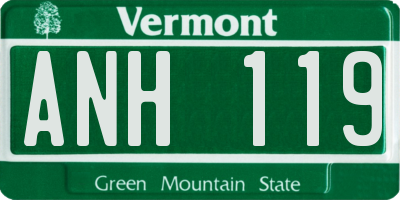 VT license plate ANH119