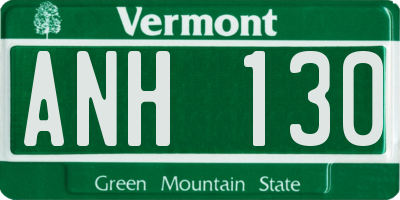 VT license plate ANH130
