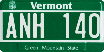 VT license plate ANH140