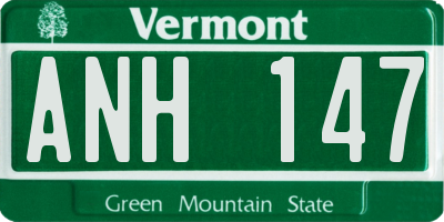 VT license plate ANH147