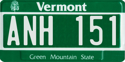VT license plate ANH151