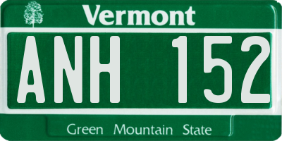 VT license plate ANH152