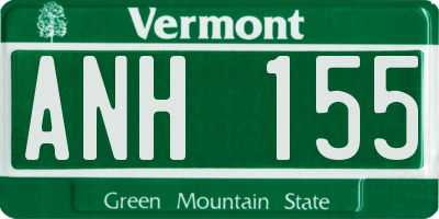 VT license plate ANH155