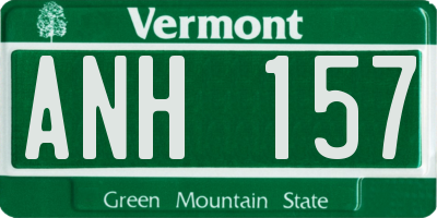 VT license plate ANH157
