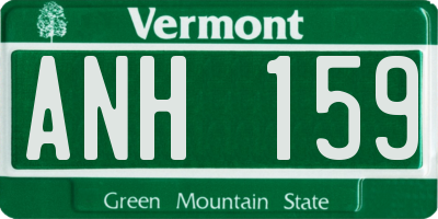 VT license plate ANH159