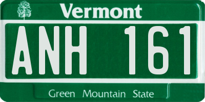 VT license plate ANH161